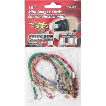 Erickson Mfg 06699 Mini Bungee Cord- 10&quot;
