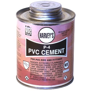 Harvey&#39;s 018100-24 PVC Cement, P-4 Regular Body Clear ~ 4 oz