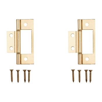 National 146951 Non-Removable Pin Surface Mount #530 Hinge,  Matte Brass Finish ~ 3&quot;
