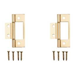 National 146951 Non-Removable Pin Surface Mount #530 Hinge,  Matte Brass Finish ~ 3"