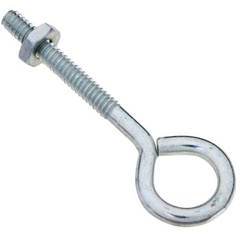 National N347-716 Eye Bolts w/Hex Nuts, Zinc Plated Steel ~ 3/4&quot; x 6&quot;