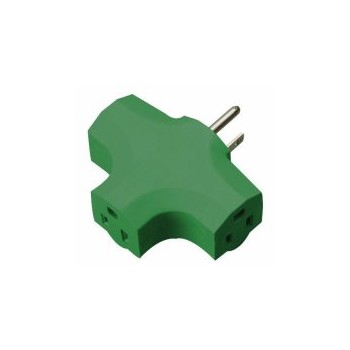 Coleman Cable 99059705 09905 Green 3-Outlet Adapter
