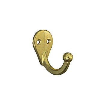 National 199182 Brass Single Clothes Hook, Visual Pack 162