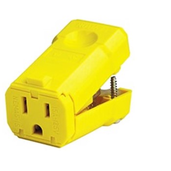 Leviton 021-05259-0PB Python Grounded Outlet, 15A/125V ~ Yellow