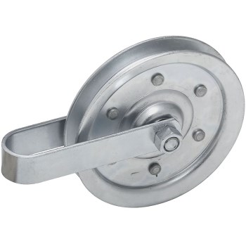 National 280537 Galvanized Pulley w/Fork ~ 4&quot;