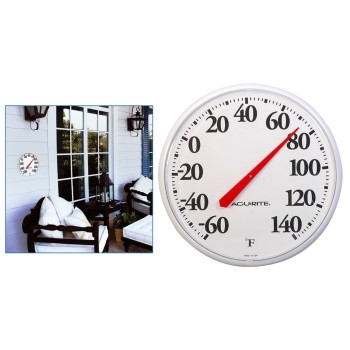 Chaney/AcuRite 01360 Indoor/Outdoor Thermometer, Basic Dial ~ 12.5&quot;