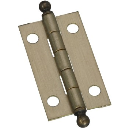 National 213546 Hinges, Solid Antique Brass ~ 1 - 1/2" x 7/8"