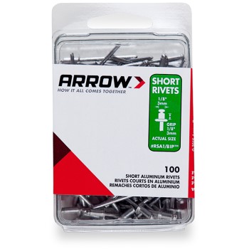 Arrow Fastener RSA1/8IP Short Aluminum Rivets ~  1/8&quot;