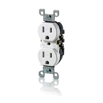 Leviton R62-W5320-T0W Weather and Tamper Resistant Duplex Receptacle