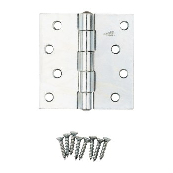 National 261669 Non-Removable Pin Door Hinge, Zinc Plated ~ 4&quot; x 4&quot;