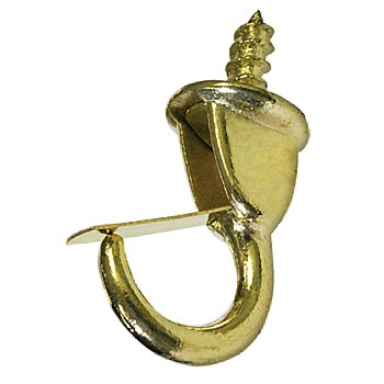 National 119909 Brass Safety Cup Hook, ~ 7/8&quot;