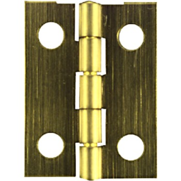 National 211185 Narrow Hinge - Solid Brass w/Ant. Brass - 1" x .75"