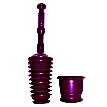 Drain King MP500-B Plunger W/Holding Bucket ~ Plum Color