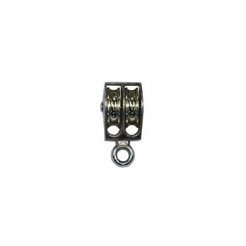 Campbell Chain T7655222 Double Wheel Solid Eye Pulley - 1 1/2 inch