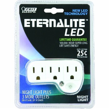 Feit Elec. NL3/LED Night Light, 3 Outlet Eternalite