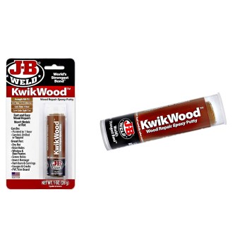 J-B Weld 8257 Kwikwood Epoxy Putty Stick, Dries to Light Tan ~ 1 oz