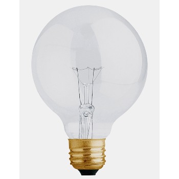 Feit Elec. 25G25 Light Bulb, Globe Clear 120 Volt 25 Watt