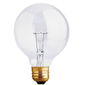 Feit Elec. 40G25 Bath &amp; Vanity Clear Globe Light Bulb, ~ 120v/40w