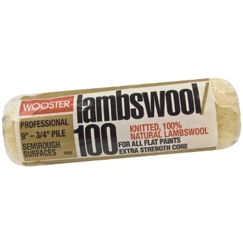 Wooster  00R2920090 Roller Cover, 100% Lamb&#39;s Wool ~ 3/4&quot; x 9&quot;