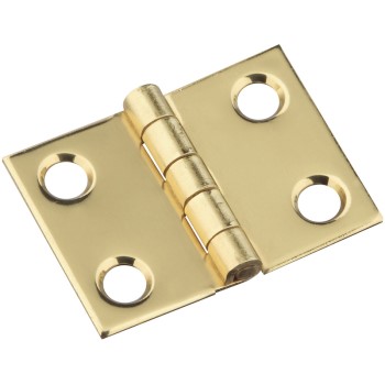National 211326 Solid Brass Broad Hinge, 4 pack ~ 3/4&quot; x 1&quot;