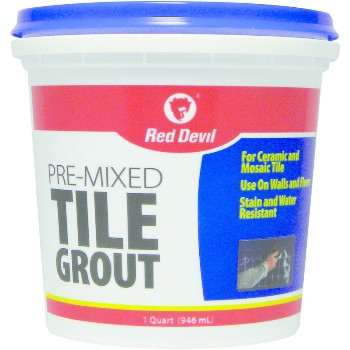 Red Devil 0424 Pre-Mix Tile Grout, Qt