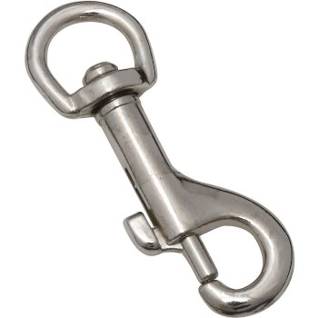 National 222570 Swivel Round Eye Bolt Snap,  Nickel ~ 3/8&quot; x 2  3/16&quot;