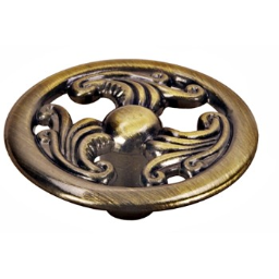 Hardware House  643023 Filigree Design Cabinet Knob, Antique Brass ~ 1 1/2"