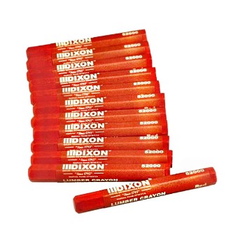Dixon/Prang/Ticonderoga 52000 Lumber Crayons ~ Red