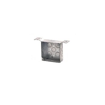 Hubbell/Raco 8196 Square Box W/Bracket, 4 inch 1.5 inch Deep