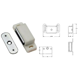 National N149-898  MagneCatch Magnetic Cabinet Latch,  White Finish