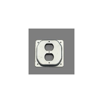 Hubbell/Raco 902C Duplex Box Cover, Square 4 inch