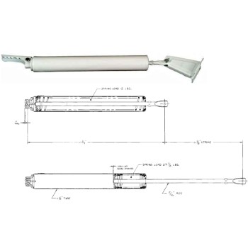 National 213207 White Storm Door Closer, Visual Pack 1333