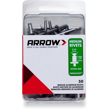 Arrow Fastener RMA3/16IP Rivets, Medium Aluminum ~ 3/16&quot;