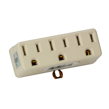 Leviton 001-698-I Outlet Adapter,  3 Outlets ~ Grounded