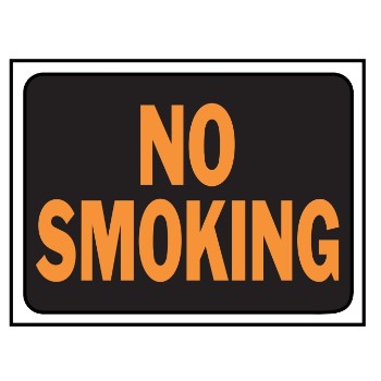 Hy-Ko 3013 No Smoking Sign, Plastic ~ 9&quot; x 12&quot;