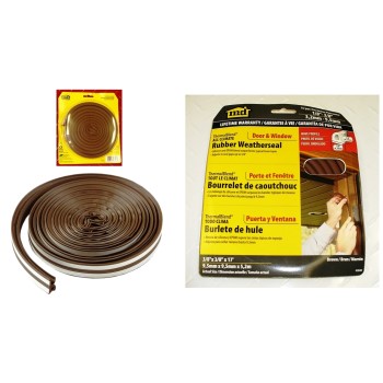 M-D Bldg Prods 43848 All-Climate ThermaBlend Weatherstrip, Brown ~ 3/8&quot; x 17 Ft