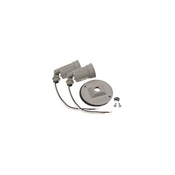 Hubbell/Raco 5625-0 Two Light Lampholder Round Cover Kit, Gray 4 inch