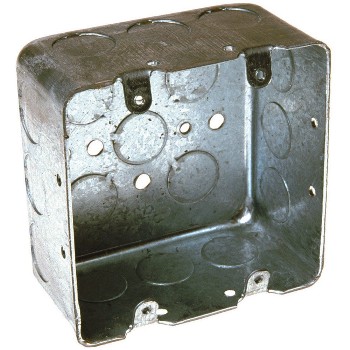 Hubbell/Raco 683 Square Switch Box,  2-Gang ~ 4&quot; x 2 1/8&quot; Deep