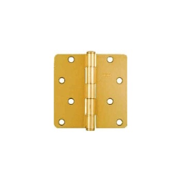 National 186932 Satin Brass Door Hinge, Visual Pack 512 rc 4 x 4 inches