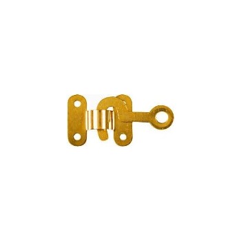 National 211938 Hook &amp; Staple, Solid Brass