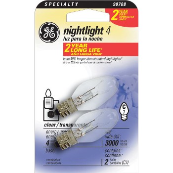 GE 43050 Night Light, Clear 4 watt