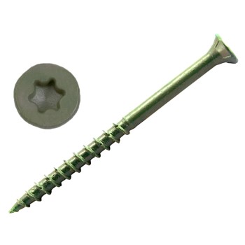 Midwest Fastener  09312 Exterior Star Head  Deck Screws, Green Coated ~ 10 x 4&quot;