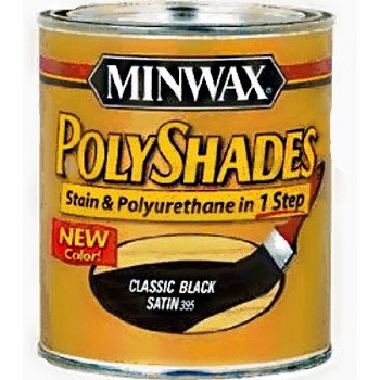 Minwax 21395 Polyshade, Classic Black Satin ~ Half Pint