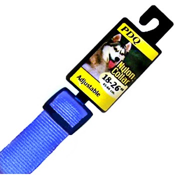 Boss Pet   2958002 Blue Adjustable Collar ~  1 &quot; x 18&quot; to 26&quot;