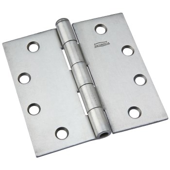 National 140046 Removeable Pin Broad Hinge,  Plain Steel ~ 4.5&quot;