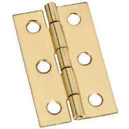 National 211300 Decorative Hinge, Solid Brass ~ 2" x 1-3/16"