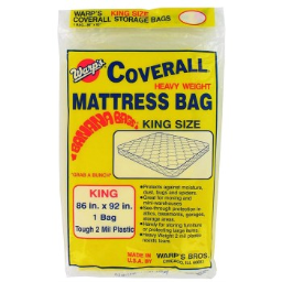 Warp Bros CB-86 King-Size Mattress Storage Bags, Yellow ~ 86" W x 92" L x 2 Mil