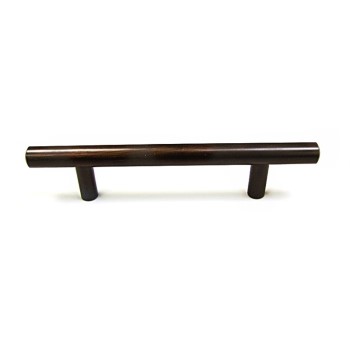 Hardware House 156172 Round Bar Pull, Oil Rub&#39;d Bronze ~ 3-3/4&quot; CTC