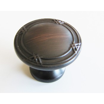 Hardware House 126332 Round Knob, Oil Rubbed Bronze ~ 1 5/16&quot;