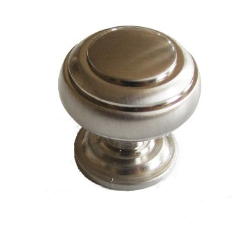 Hardware House 150880 Round Knob, Satin Nickel ~ 1-1/4&quot; diameter